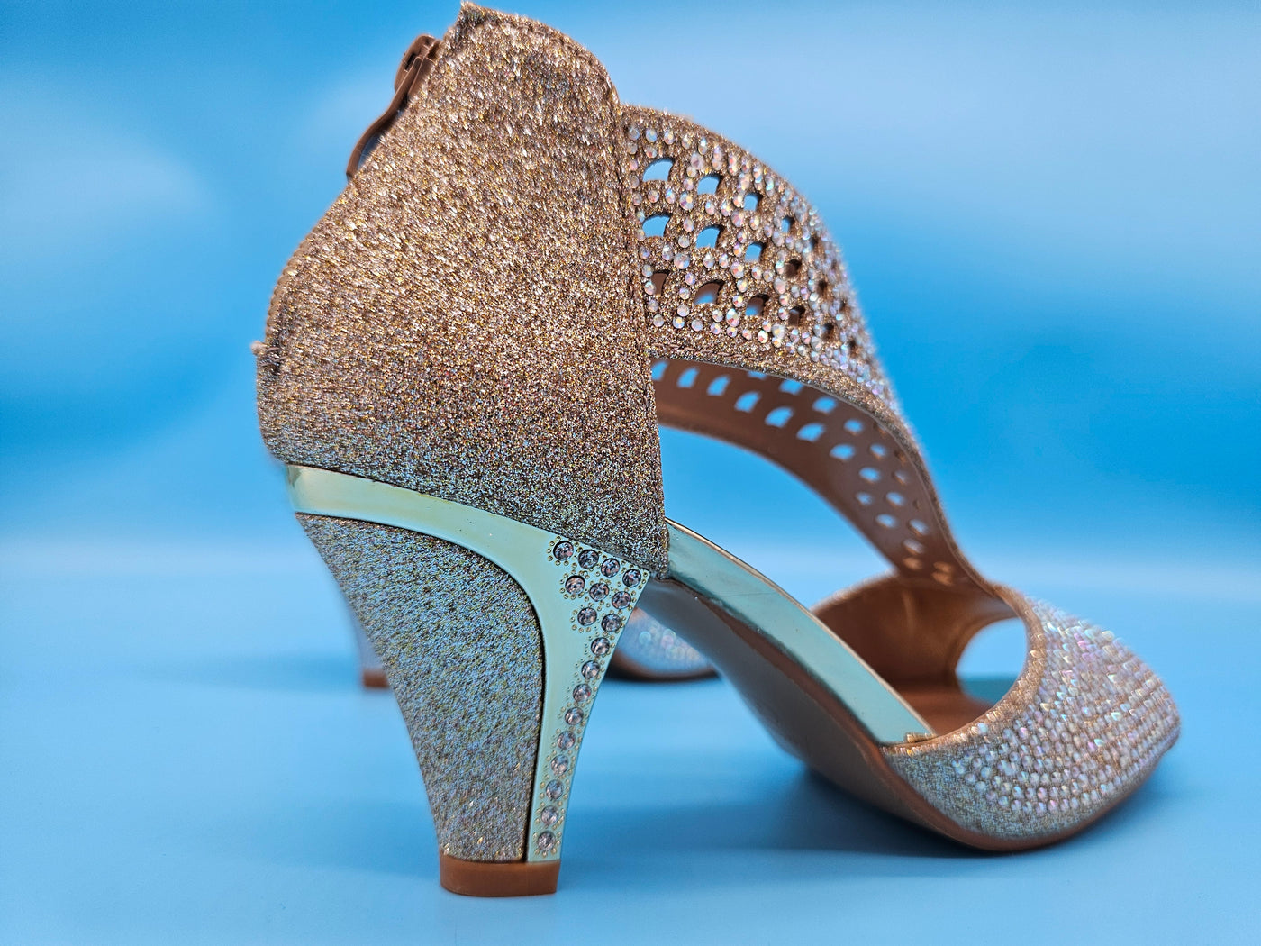 Fancy Glitter Low Heels