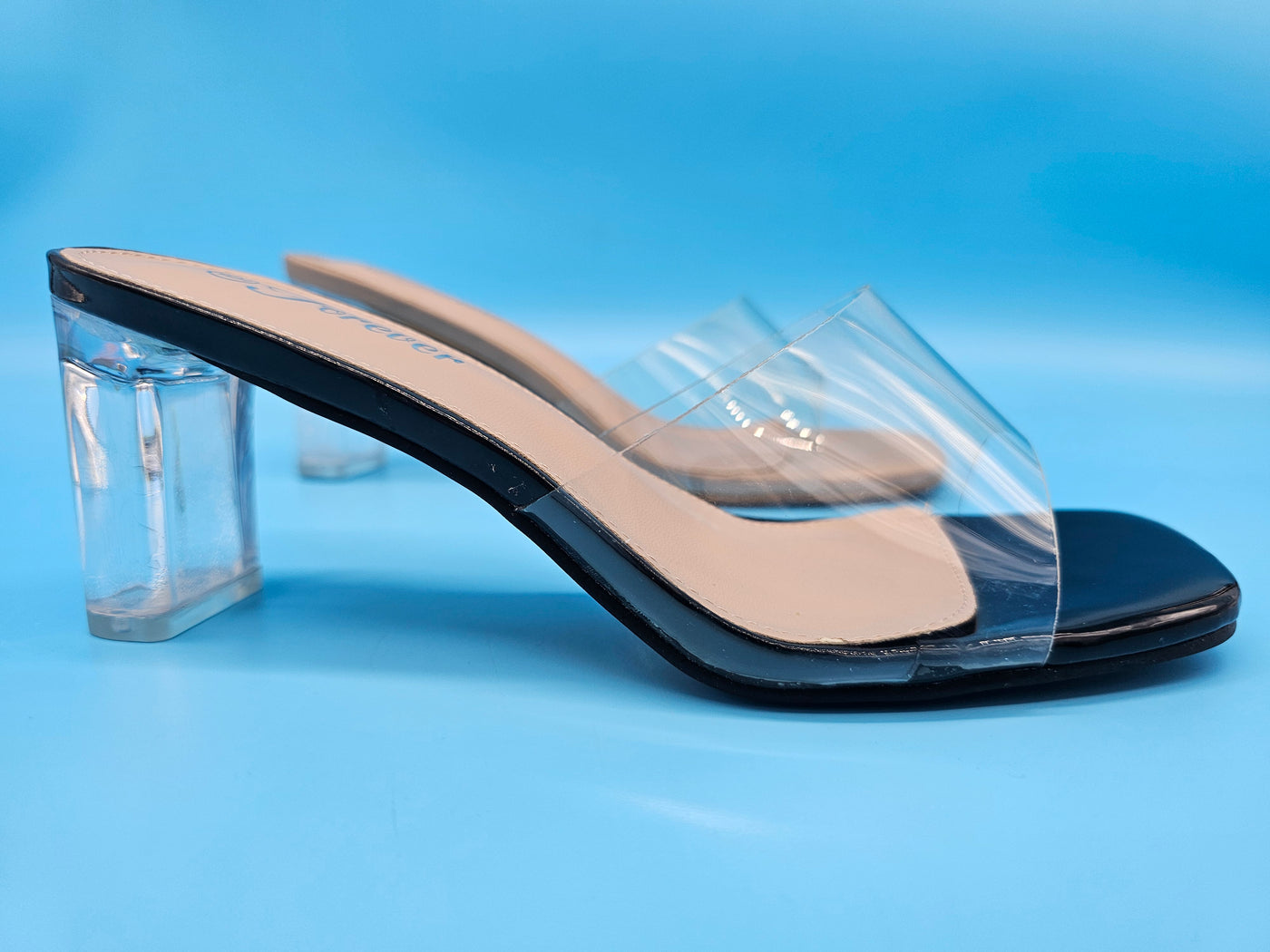 Low Clear Heels Slip On