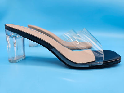 Low Clear Heels Slip On