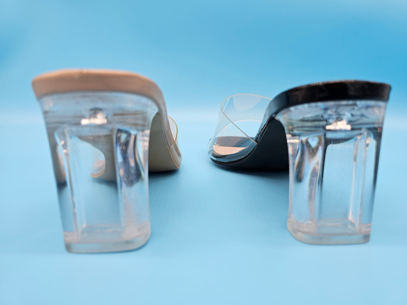 Low Clear Heels Slip On