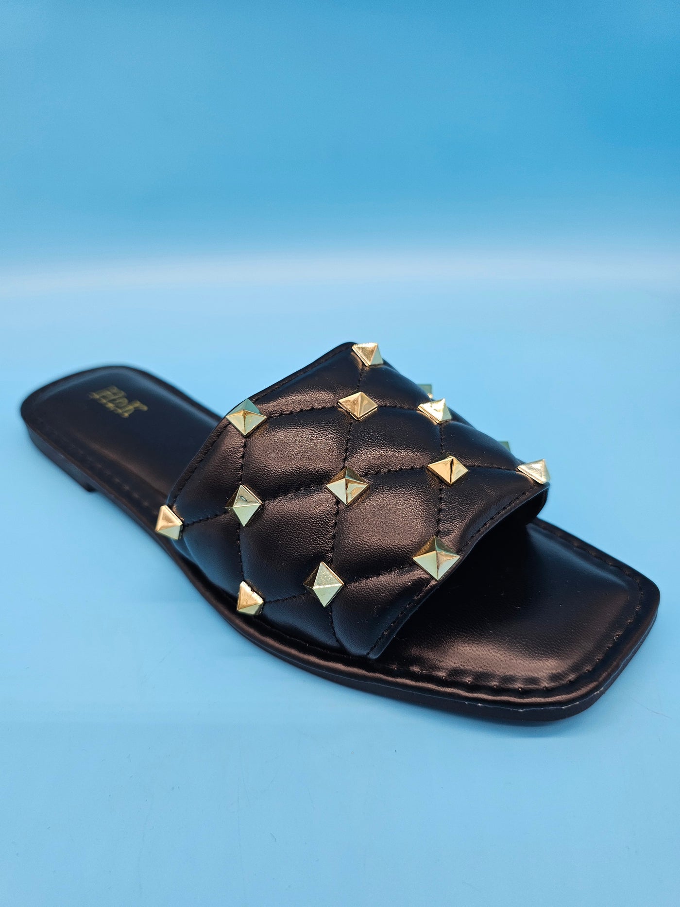 Open Toe Studded Slippers