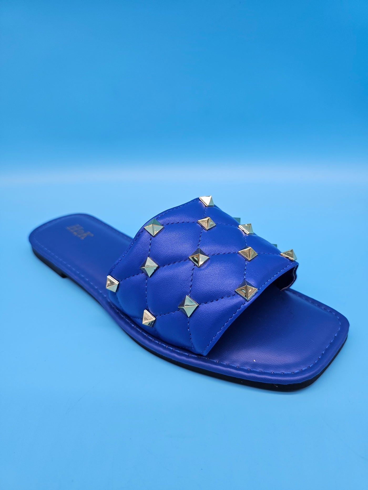 Open Toe Studded Slippers