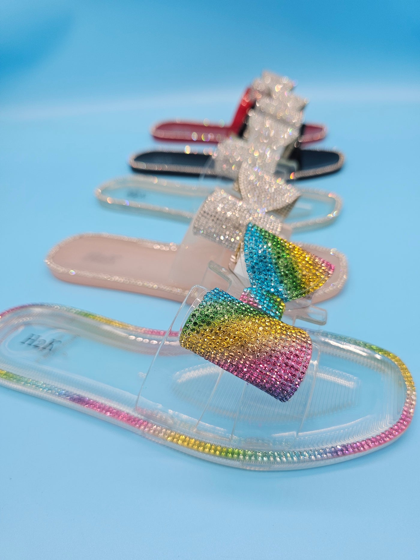 Crystal Bow Slippers