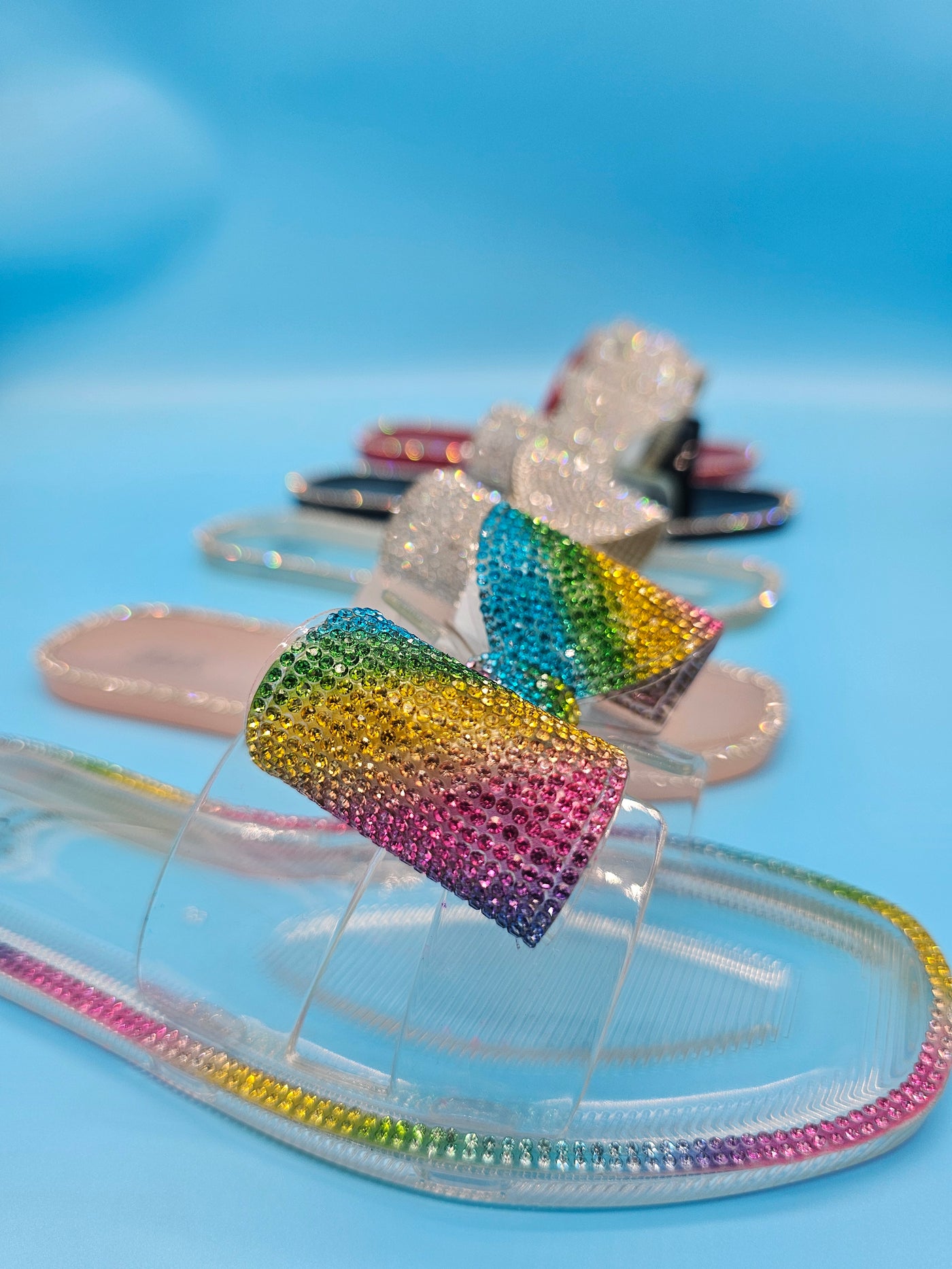 Crystal Bow Slippers