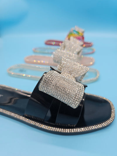 Crystal Bow Slippers