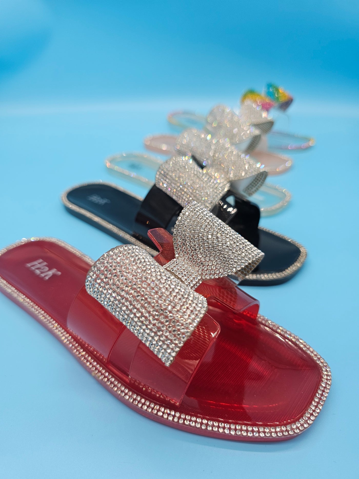 Crystal Bow Slippers