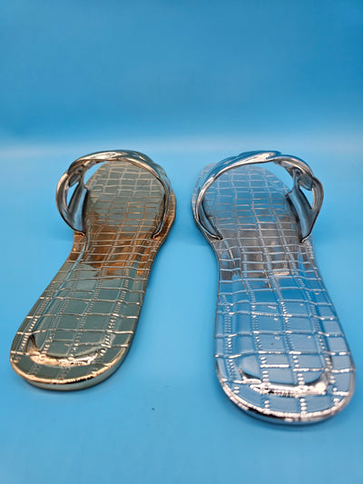 Metallic Chain Slippers