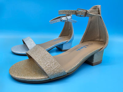 Kids Glitter Low Dressy Heels