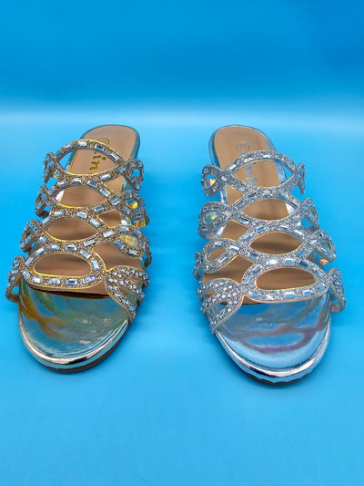 Kids Crystal Low Dressy Heels