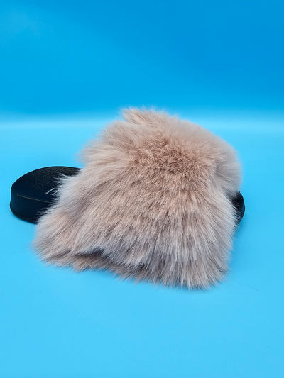 Kids Furry Slip On Slippers