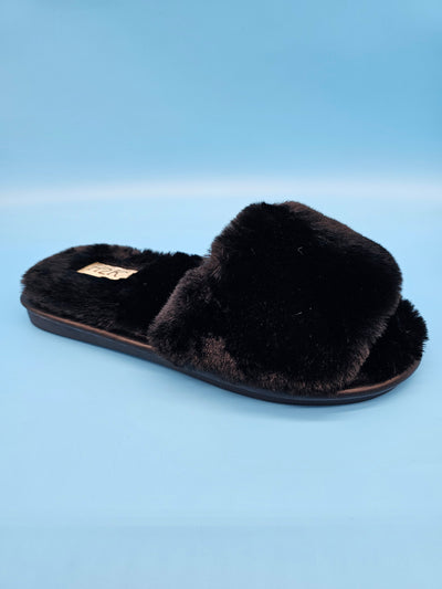 Furry Slip On Slippers