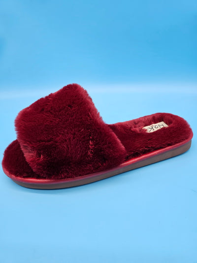 Furry Slip On Slippers