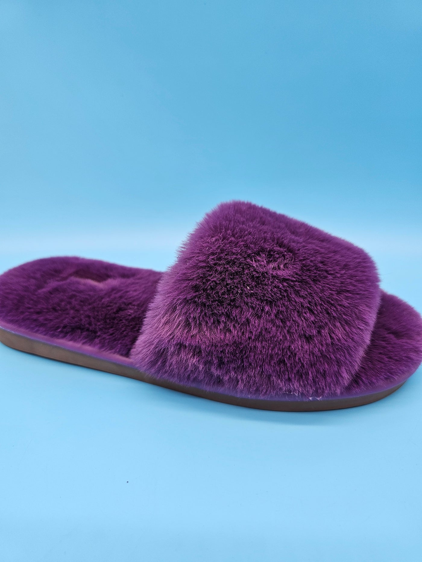 Furry Slip On Slippers