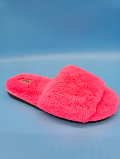 Furry Slip On Slippers