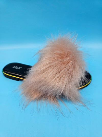 Open Toe Furry Slippers