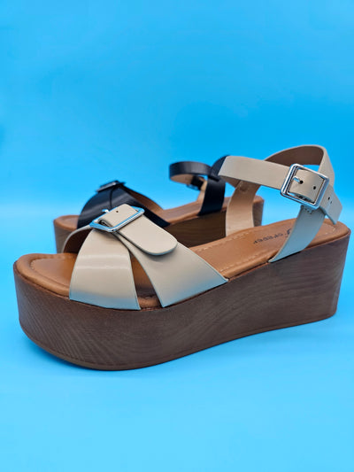 Open Toe Comfy Platform Wedge