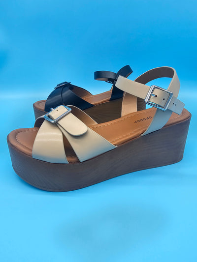 Open Toe Comfy Platform Wedge