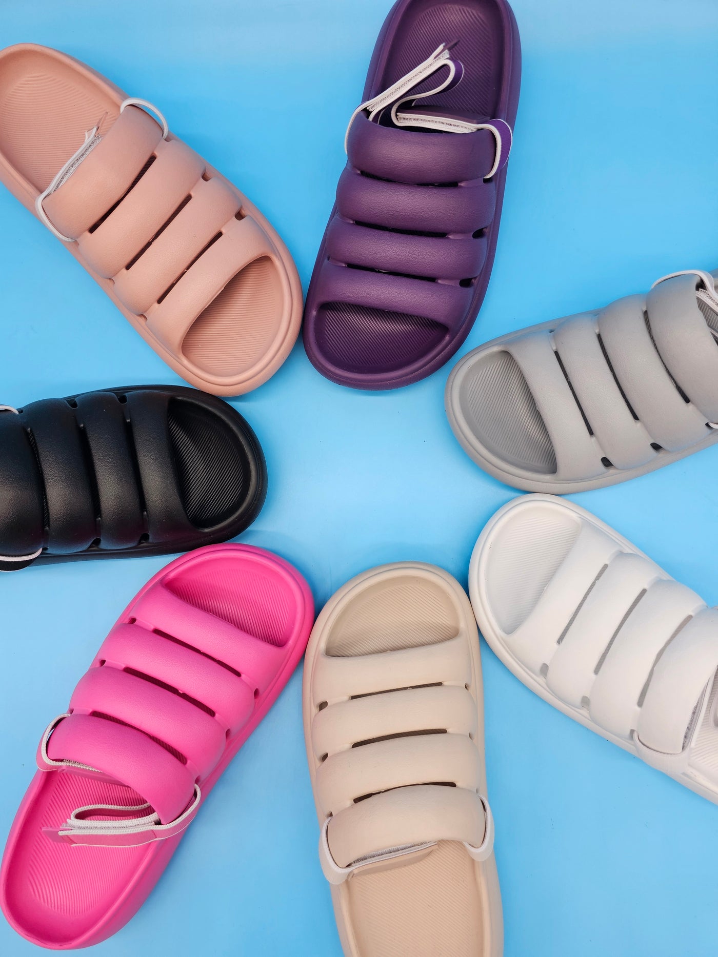 Rubber Velcro Closure Sandals