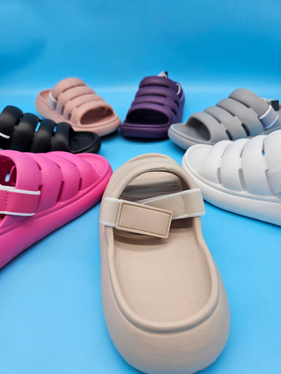 Rubber Velcro Closure Sandals