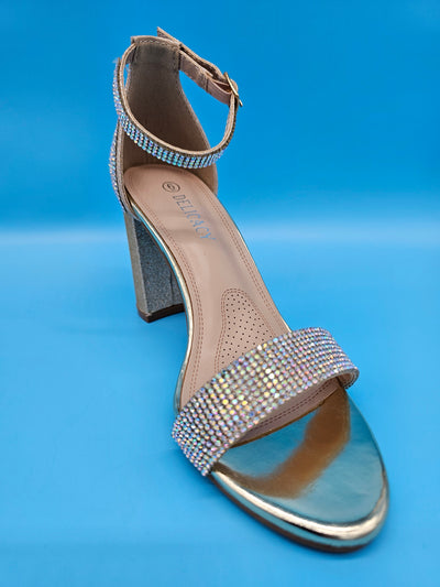 Rhinestones Dressy Block Heels