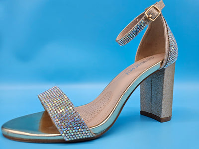 Rhinestones Dressy Block Heels