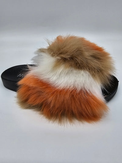 Open Toe Furry Slippers