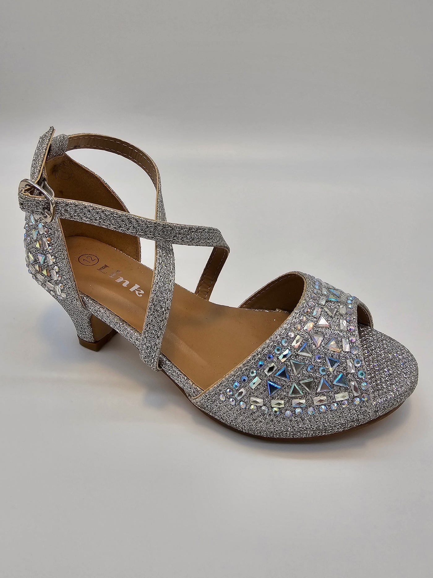 Kids Crystal Low Heels