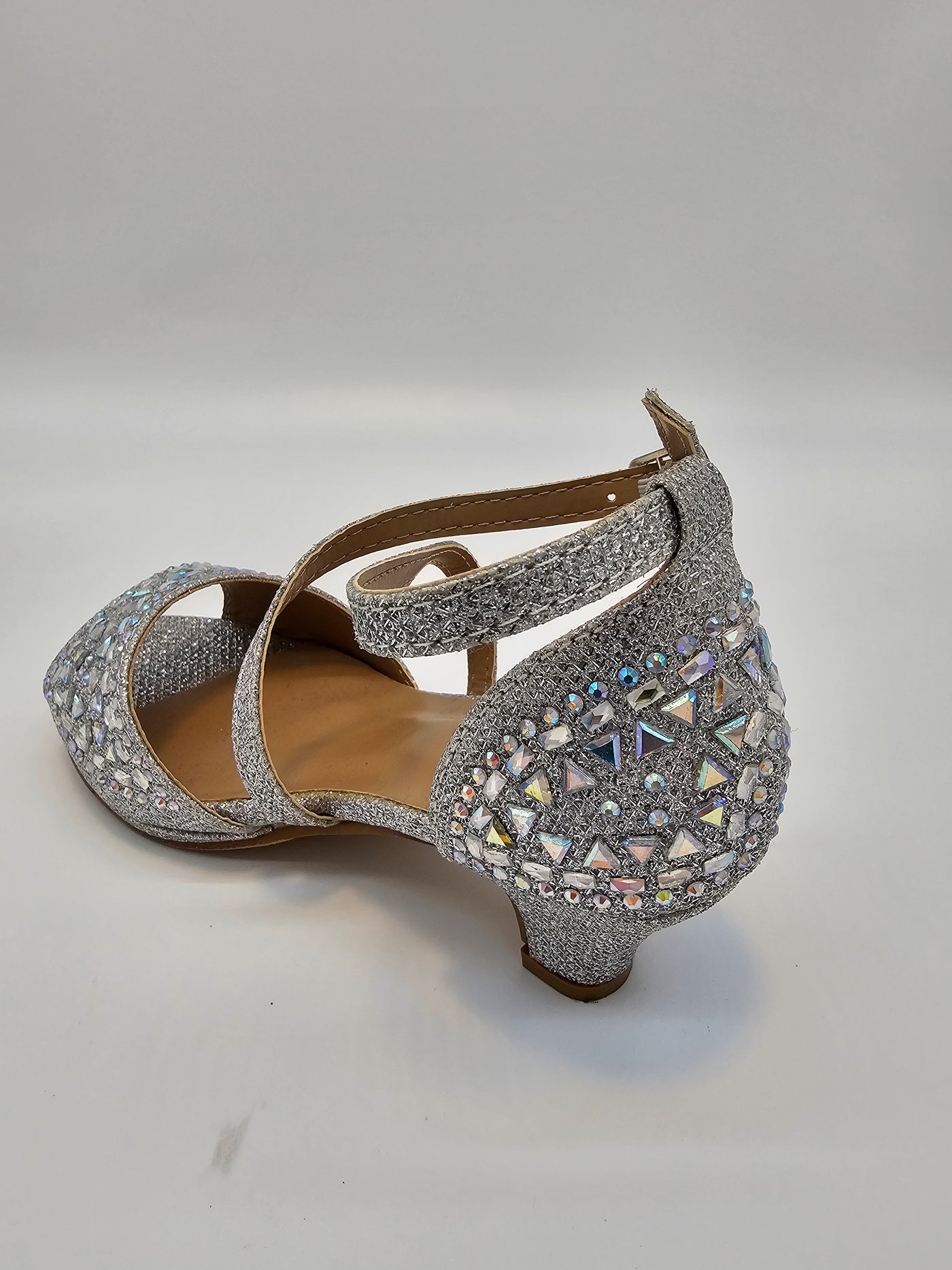 Kids Crystal Low Heels