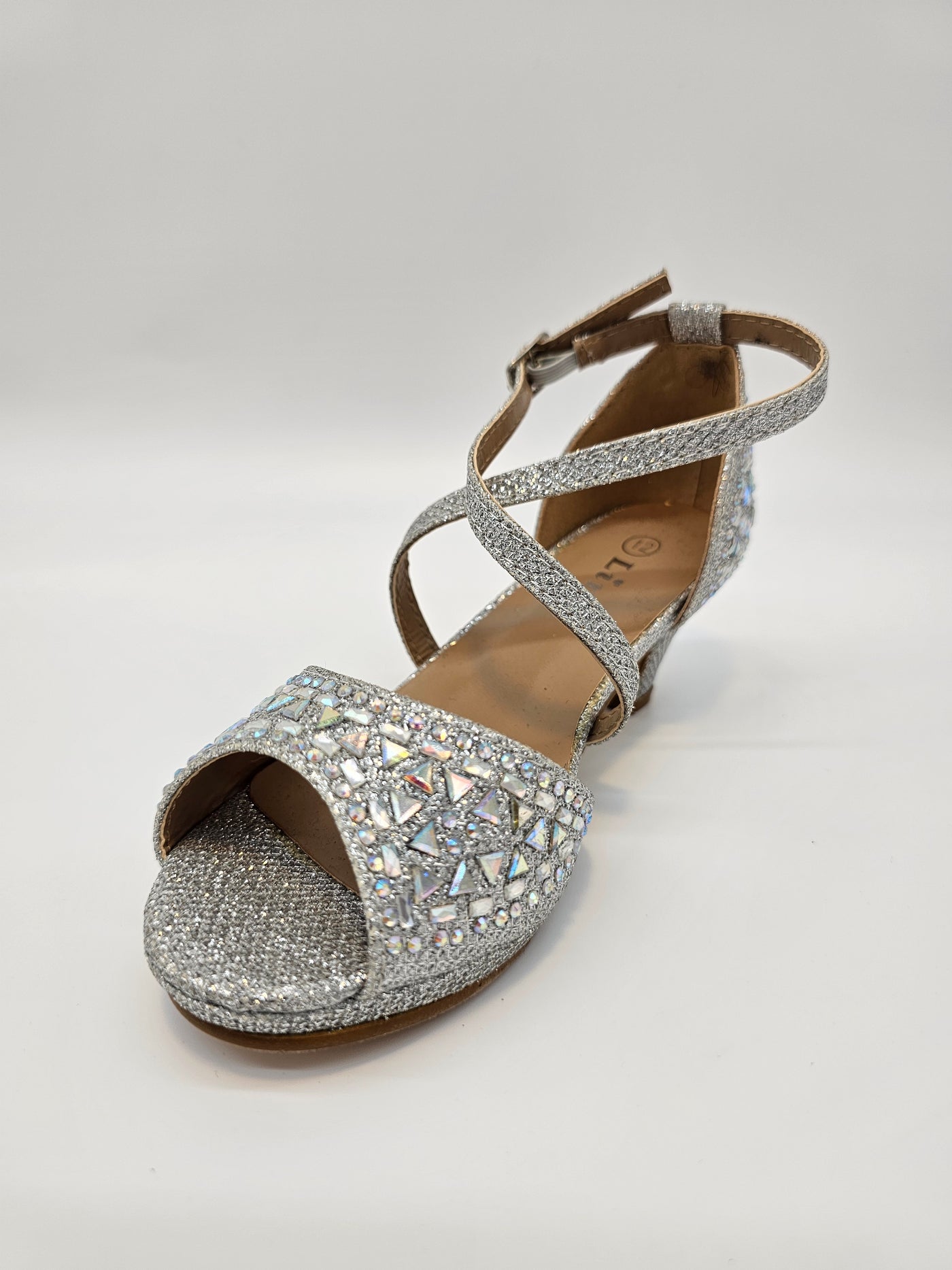 Kids Crystal Low Heels