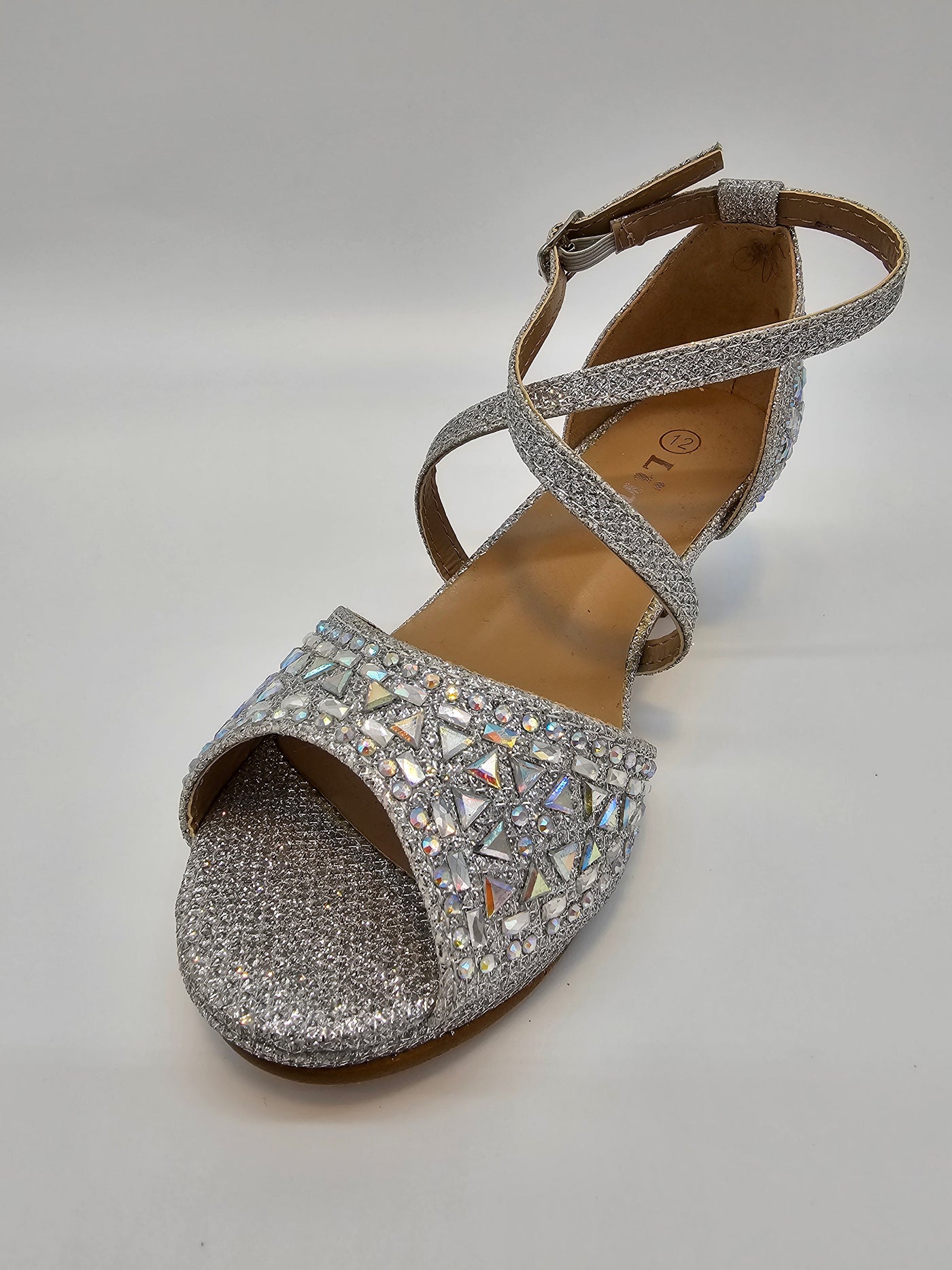 Kids Crystal Low Heels