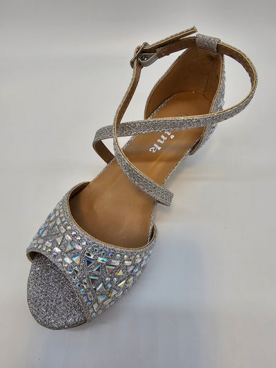 Kids Crystal Low Heels