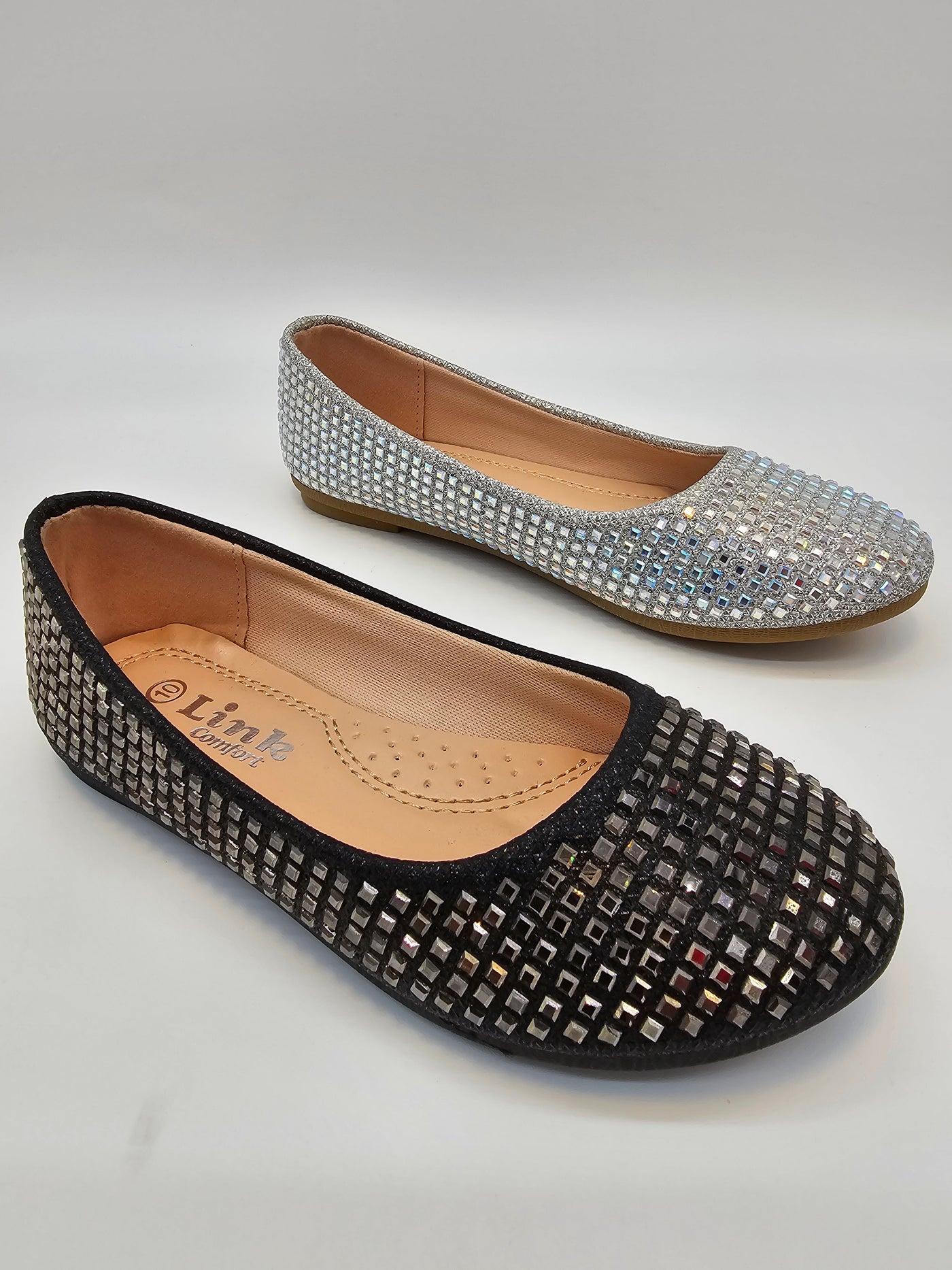 Kids Crystal Ballet Flats