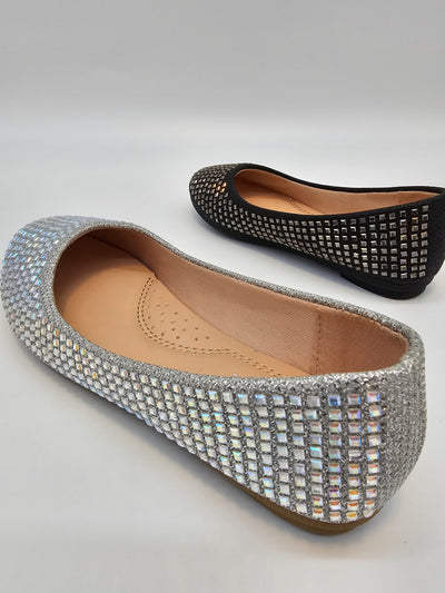 Kids Crystal Ballet Flats