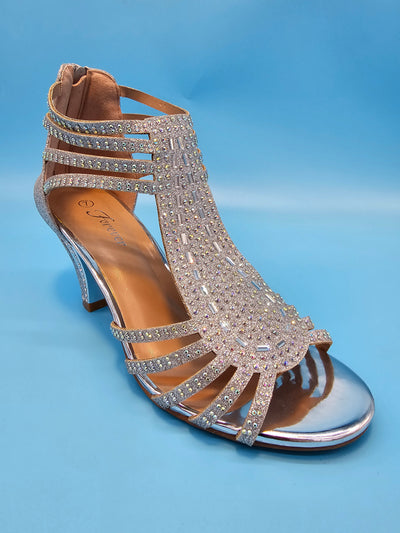 Stylish Low Crystal Heels