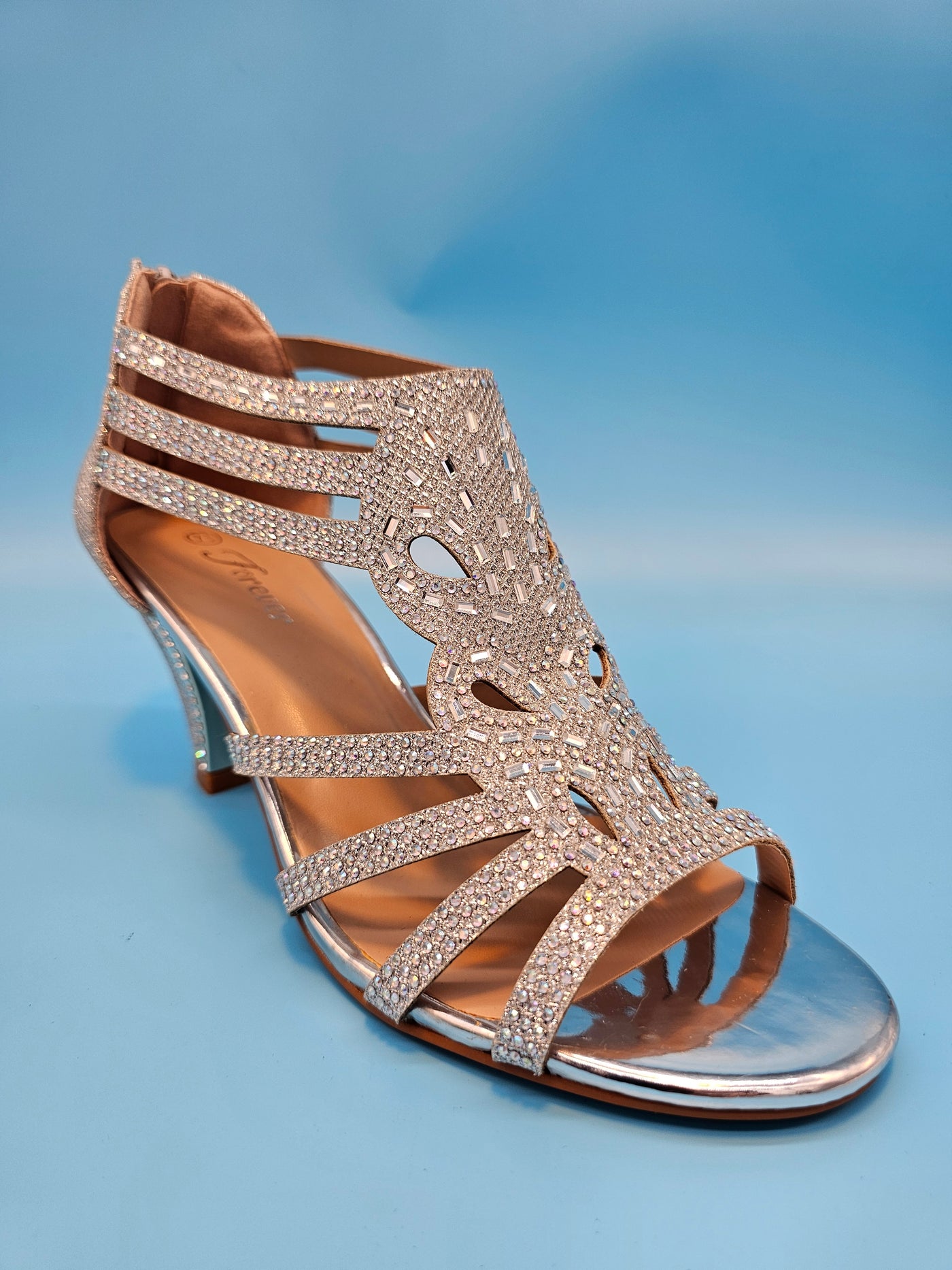 Dressy Low Crystal Heels