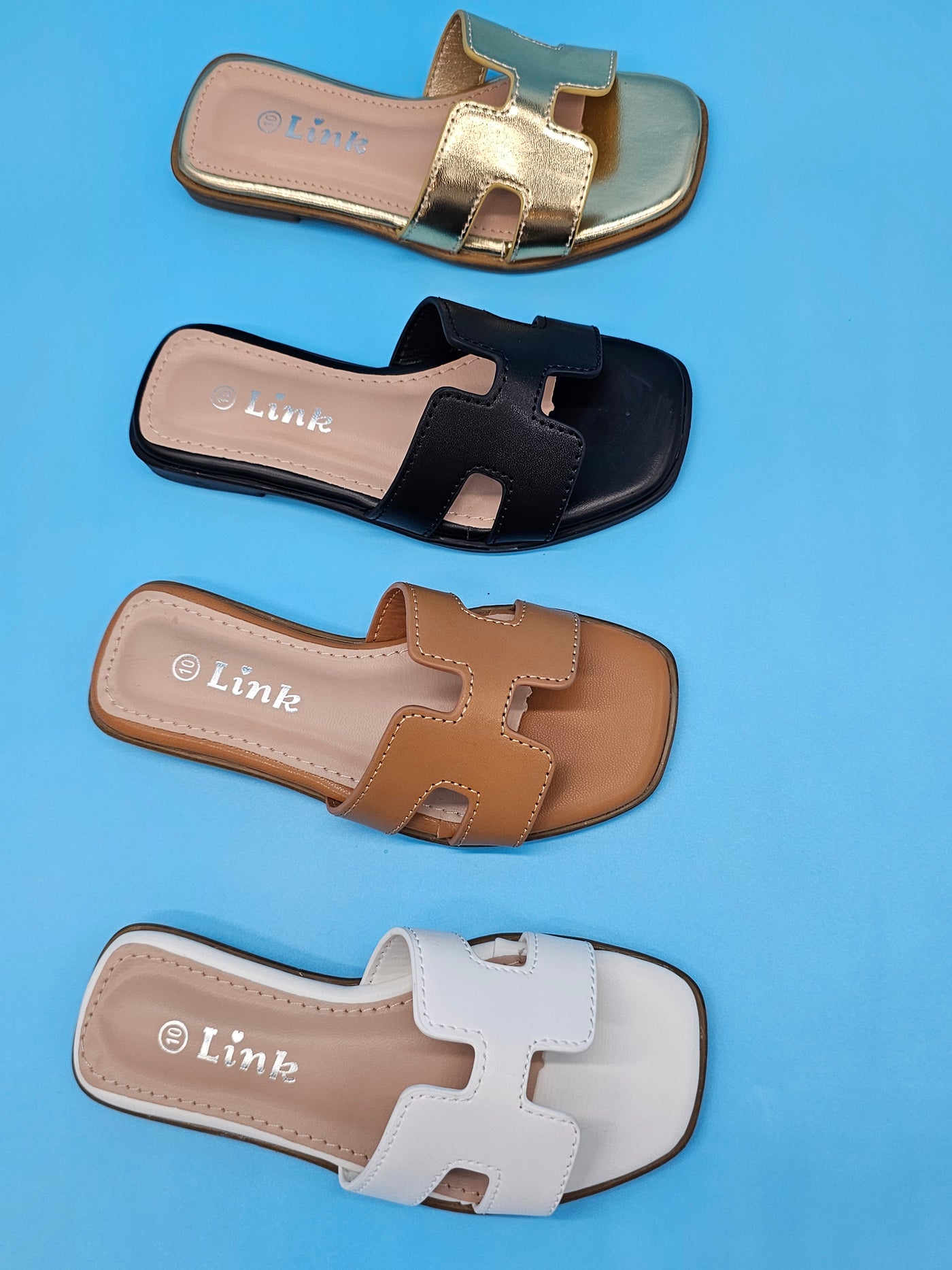Kids (9-4) 18$ Open Toe H Slides