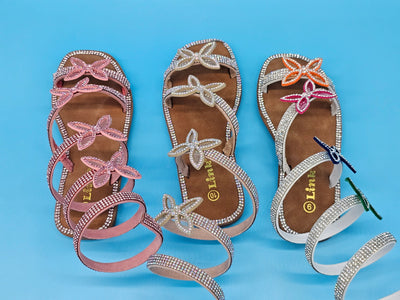 Juniors (9-4) Wrap Around Sandals