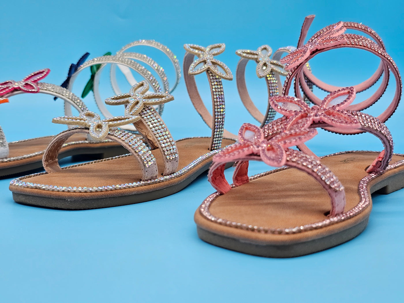 Juniors (9-4) Wrap Around Sandals