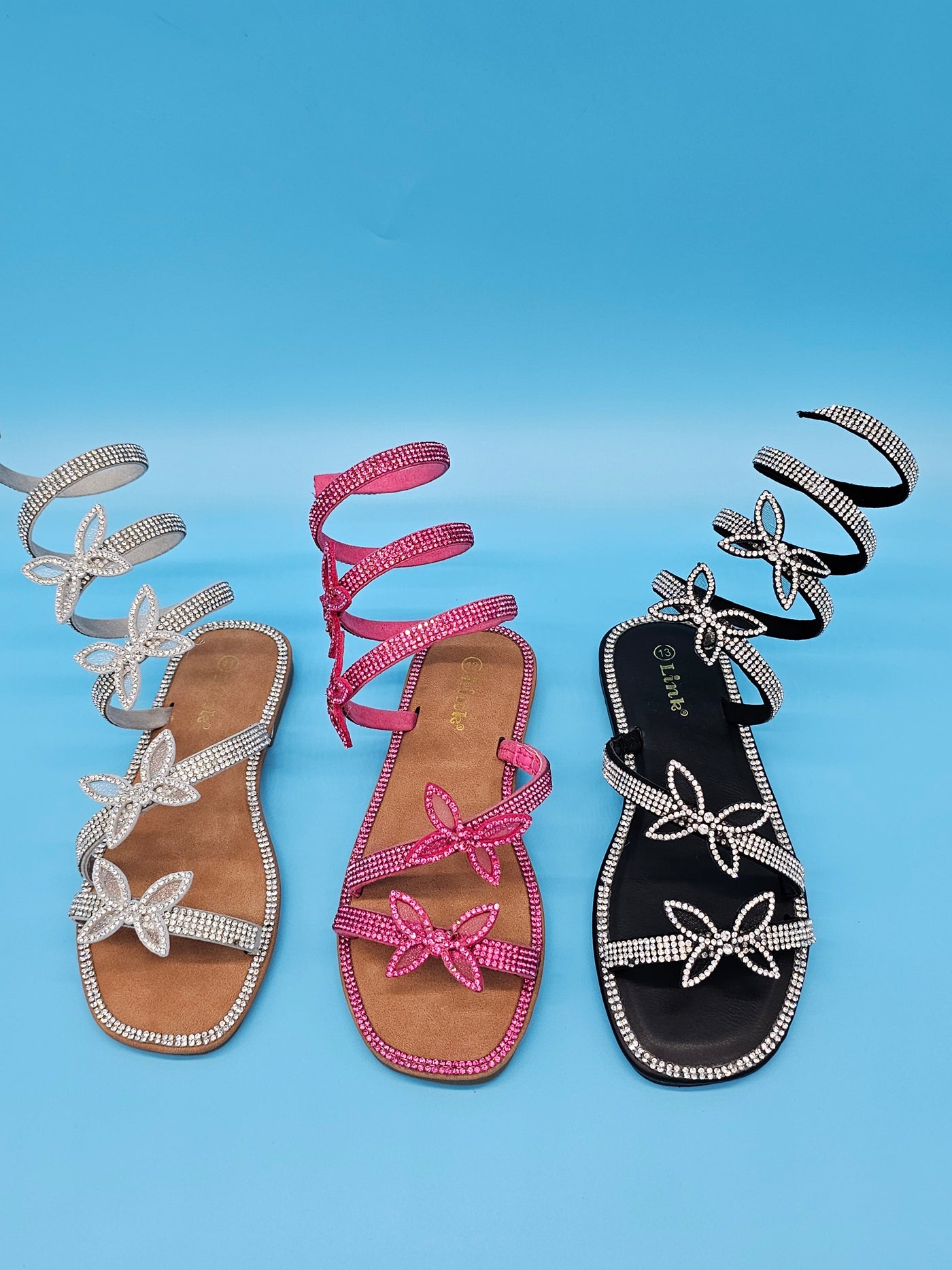 Juniors (9-4) Wrap Around Sandals