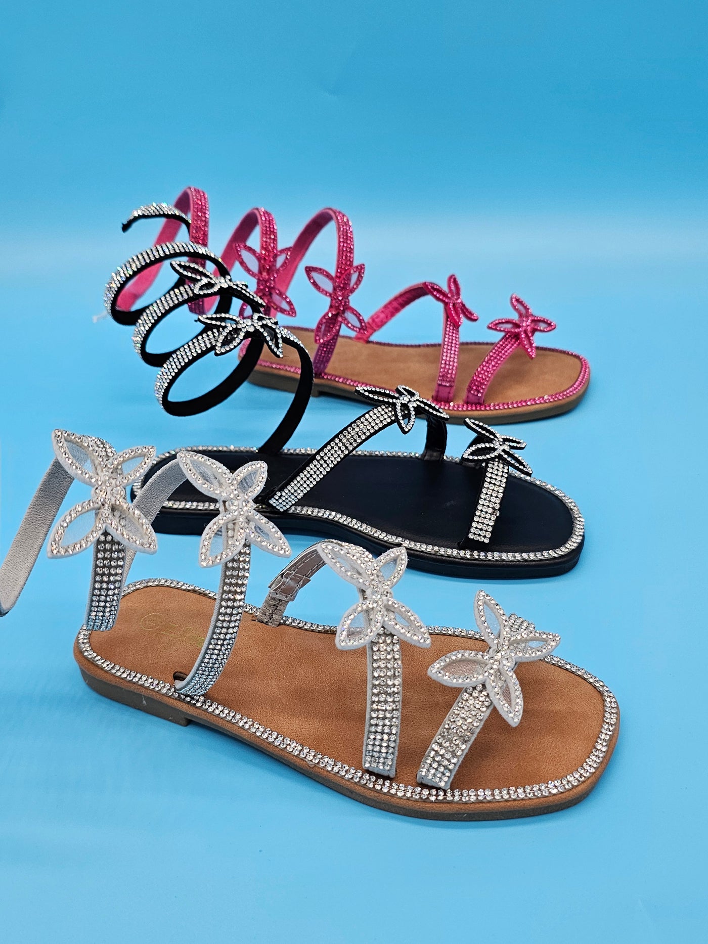 Juniors (9-4) Wrap Around Sandals