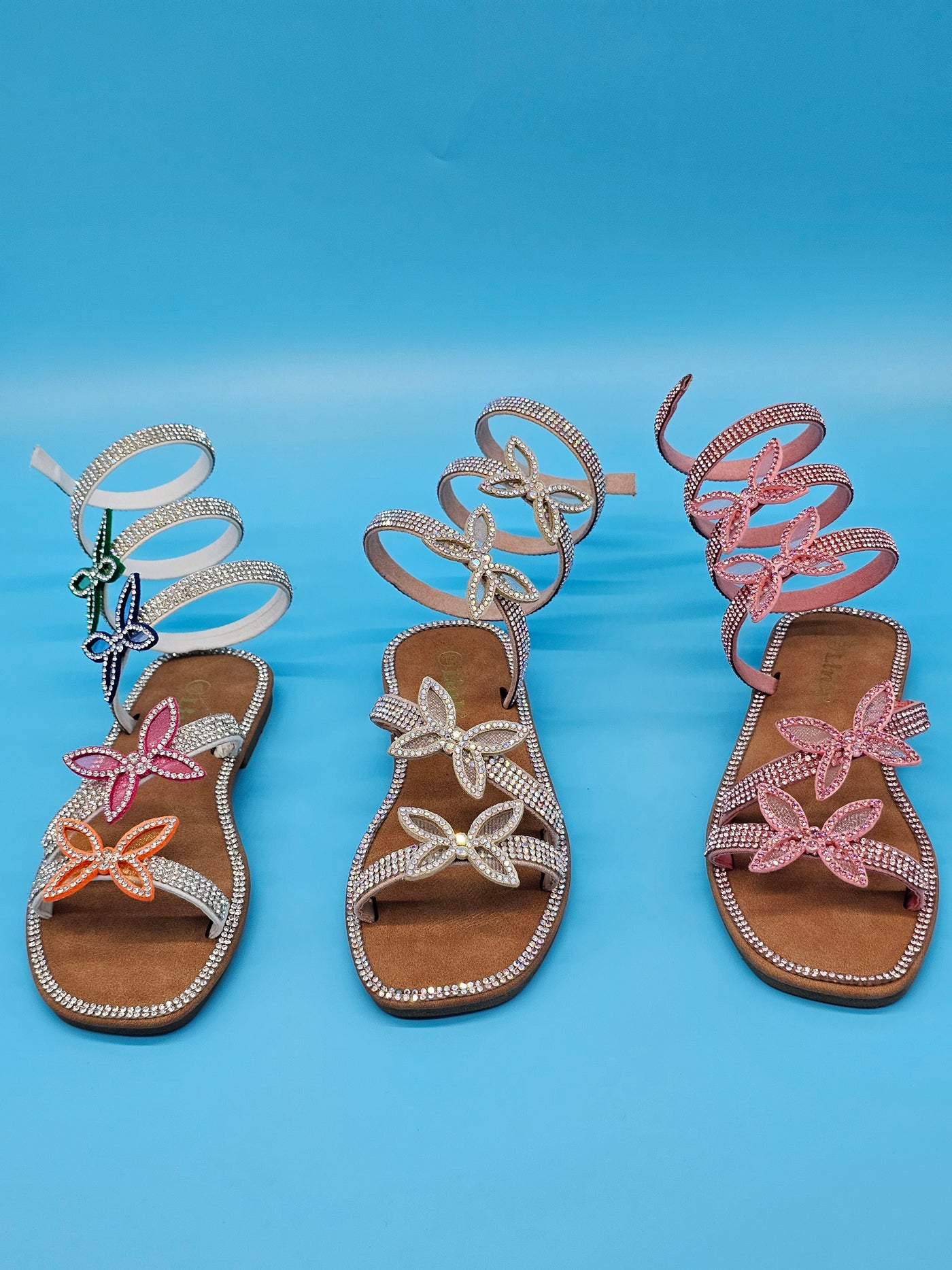 Juniors (9-4) Wrap Around Sandals