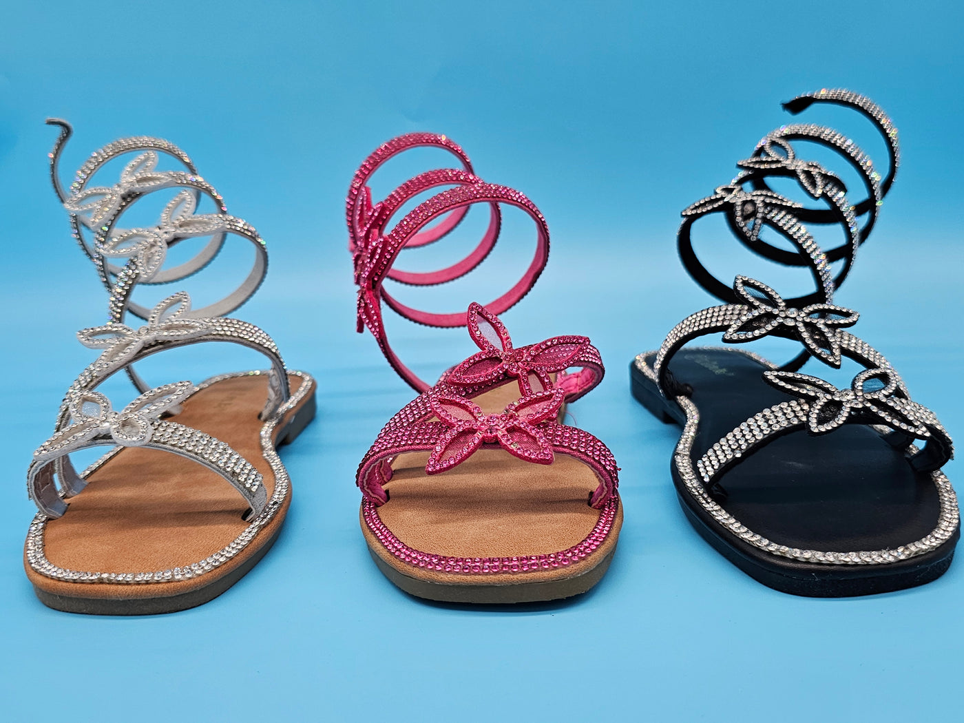 Juniors (9-4) Wrap Around Sandals