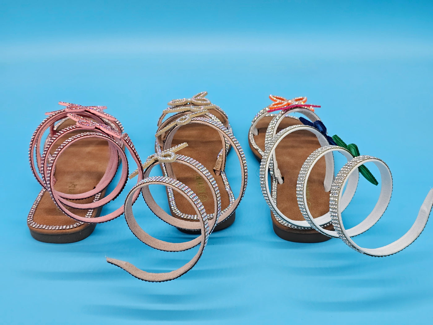 Juniors (9-4) Wrap Around Sandals