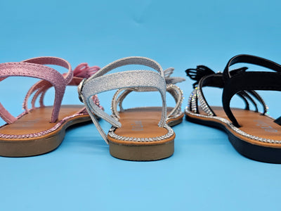 Kids (9-4) Butterfly Rhinestones Covered Fancy Sandals