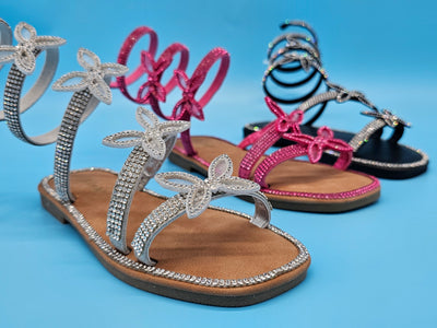 Juniors (9-4) Wrap Around Sandals