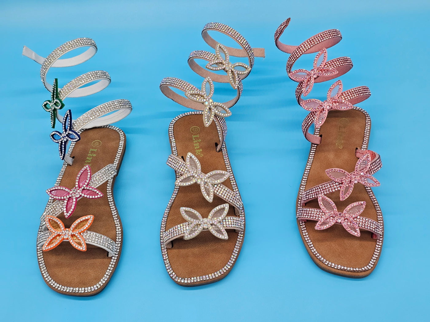Juniors (9-4) Wrap Around Sandals