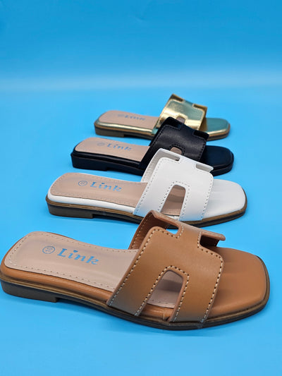 Kids (9-4) 18$ Open Toe H Slides