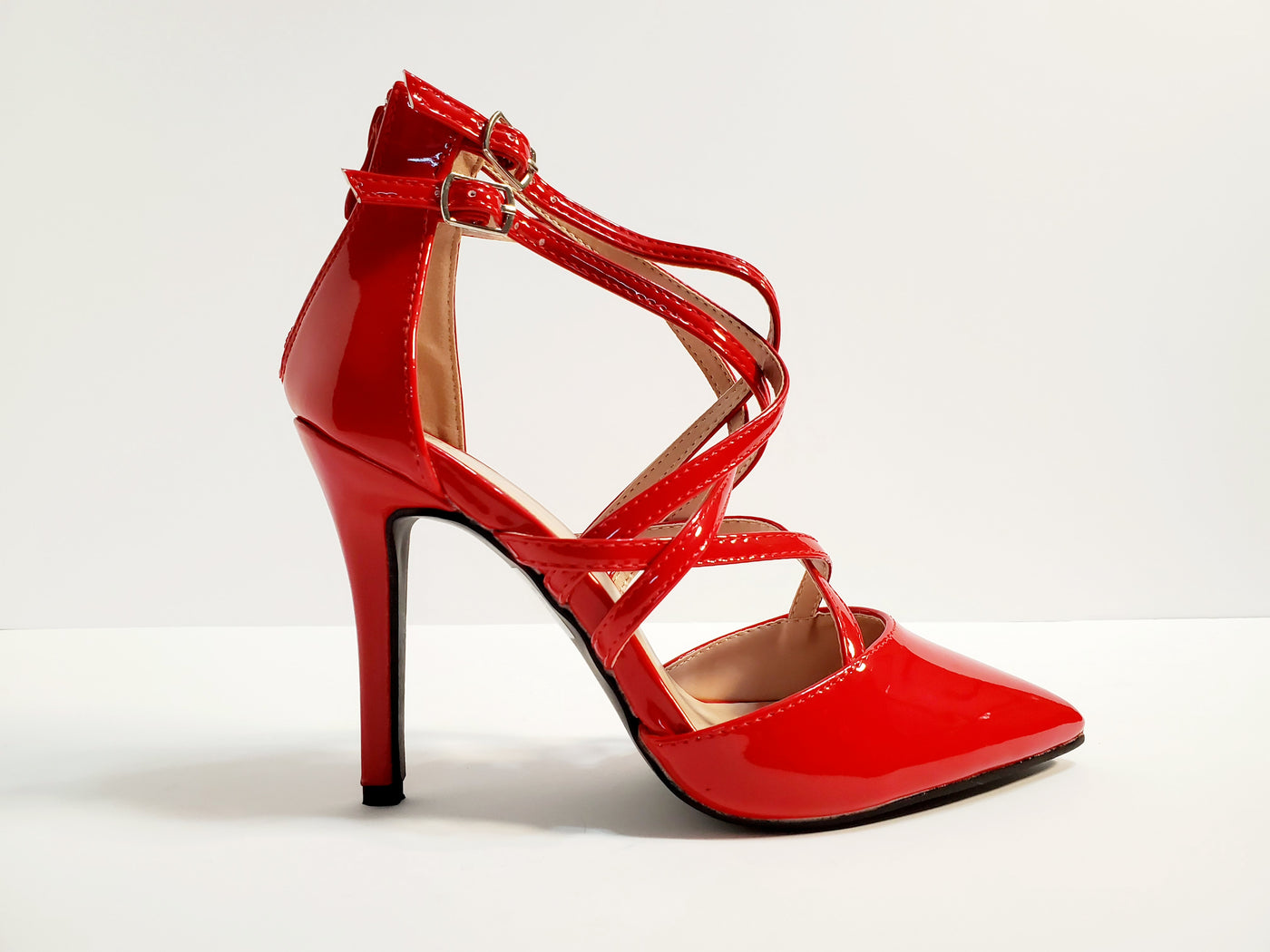 womens red heels