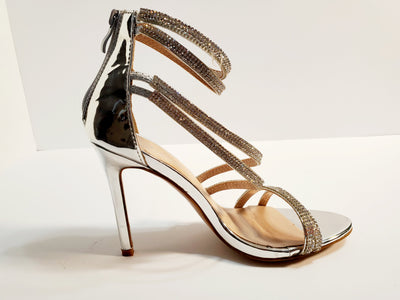 womens high heels silver