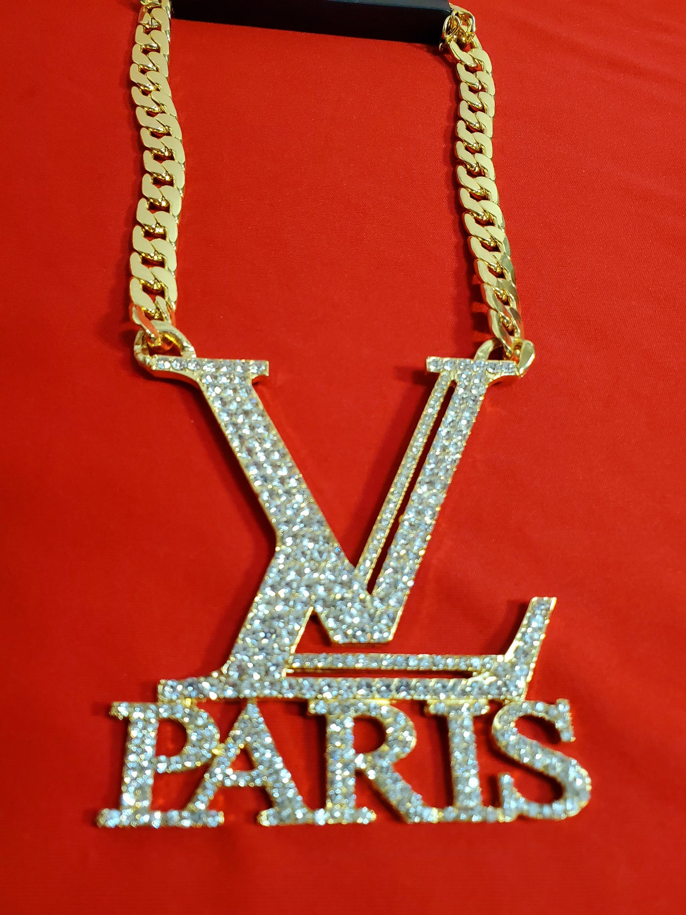 Womens paris gold necklace